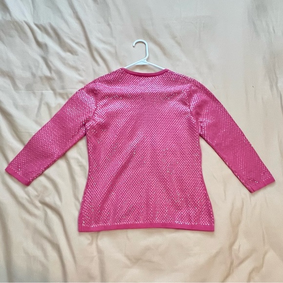 J. McLaughlin~ Pink Sparkle Top - Picture 4 of 4